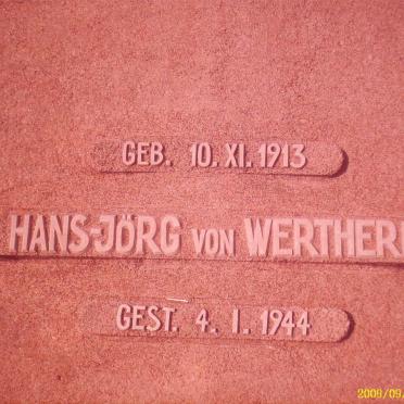 WERTHERN Hans-Jorg, von 1913-1944