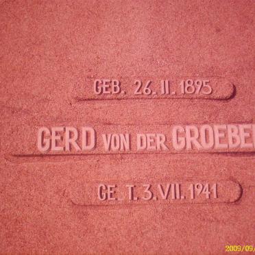GROEBEN Gerd, von der 1895-1941