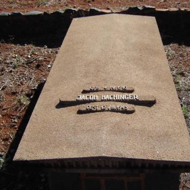 BACHINGER Jacob 1910-1943