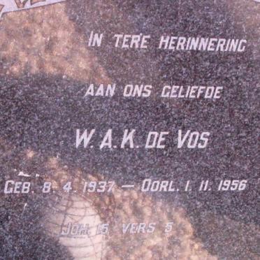 VOS W.A.K., de 1937-1956
