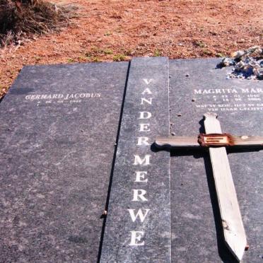 MERWE Gerhard Jacobus, van der 1942- &amp; Magrita Maria 1946-2006