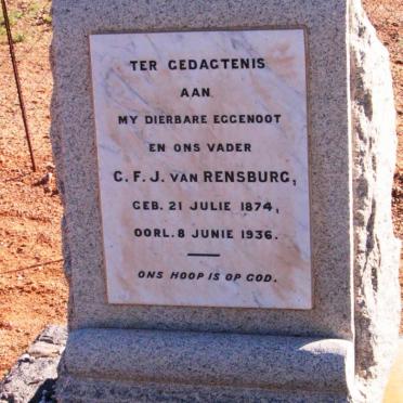 RENSBURG C.F.J., van 1874-1936 &amp; A.J.W. BURGER 1878-1943