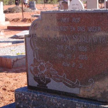 SCHALKWYK G.P.S., van 1886-1966