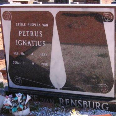 RENSBURG Petrus Ignatius, Janse van 1927-1986