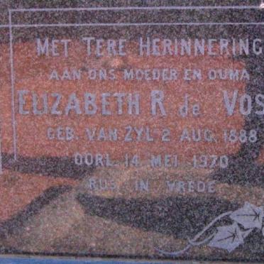 VOS Elizabeth R., de nee VAN ZYL 1888-1970