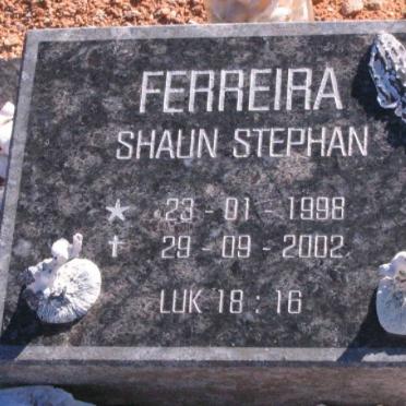 FERREIRA Shaun Stephan 1998-2002