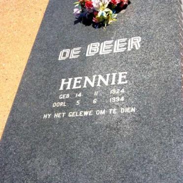 BEER Hennie, de 1924-1994