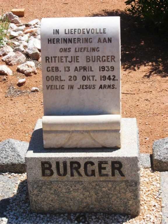 BURGER Ritietjie 1939-1942