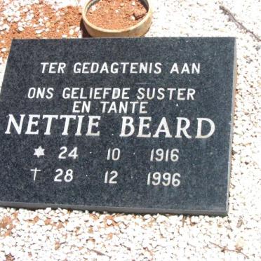 BEARD Nettie 1916-1996