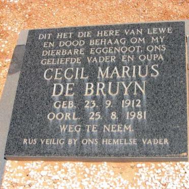 BRUYN Cecil Marius, de 1912-1981