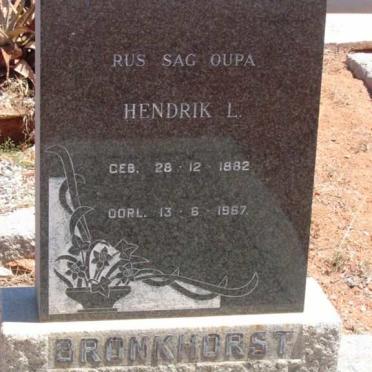 BRONKHORST Hendrik L. 1882-1967