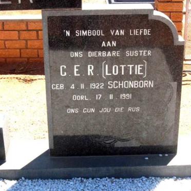 BURGER C.E.R. nee SCHONBORN 1922-1991