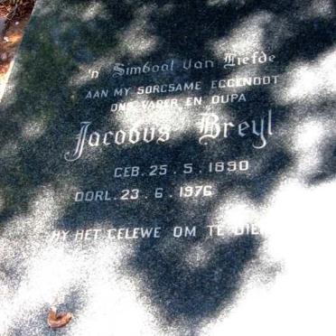 BREYL Jacobus 1890-1976