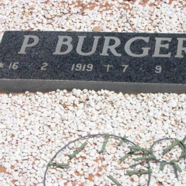 BURGER P. 1919-1990