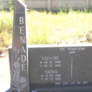 BENADé Vossie 1958-1990 :: BENADé Tania  1986-1990