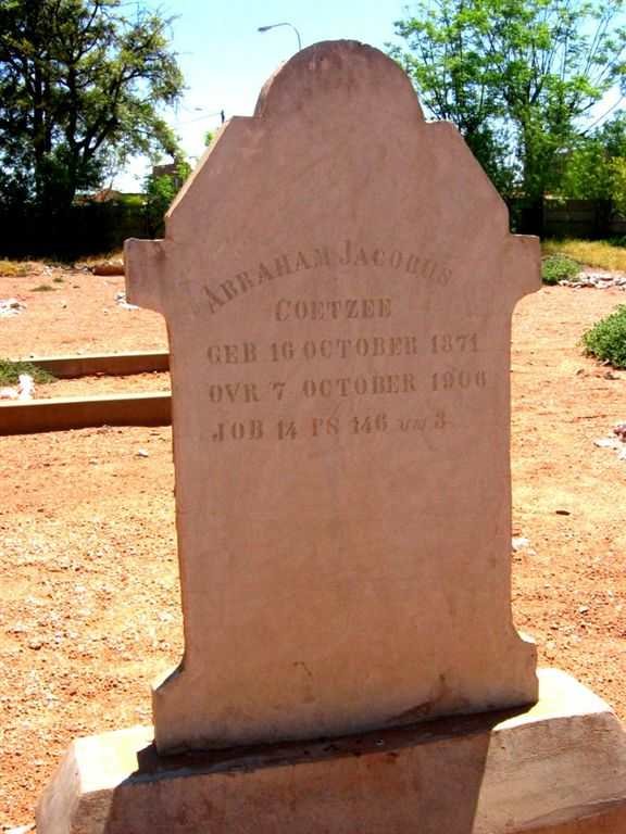 COETZEE Abraham Jacobus 1871-1906