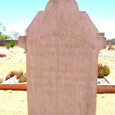 GRESSE Helena Johanna nee HUGO 1895-1925 :: GRESSE Wilhelmina Jakoba 1918-1925