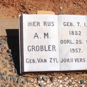 GROBLER A.M. nee VAN ZYL 1882-1957