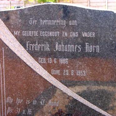 HORN Frederik Johannes 1886-1953