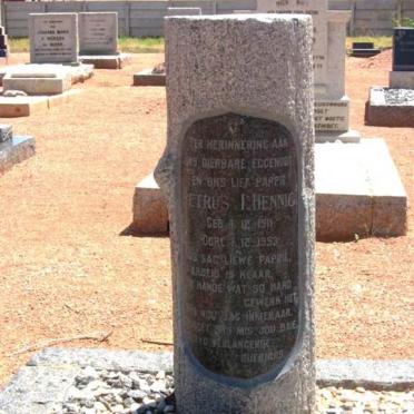 HENNIG Petrus I. 1911-1953