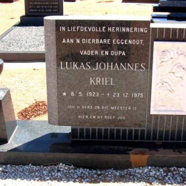 KRIEL Lukas Johannes 1923-1975