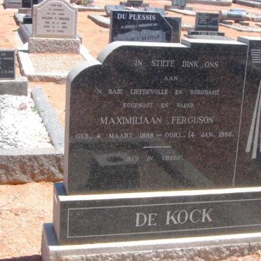 KOCK Maximiliaan Ferguson, de 1888-1955