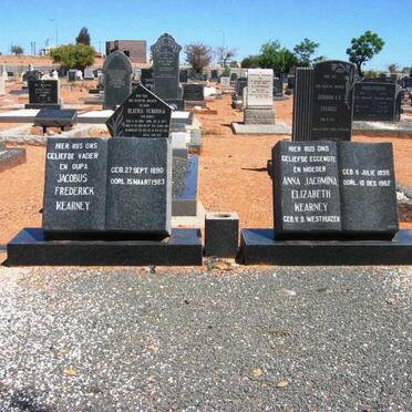 KEARNEY Jacobus Frederick 1890-1983 &amp; Anna Jacomina Elizabeth V.D. WESTHUIZEN 1898-1962