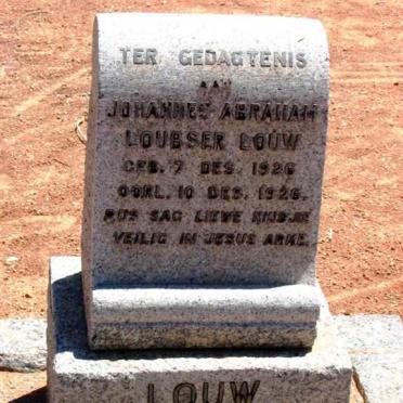 LOUW Johannes Abraham Loubser 1926-1926