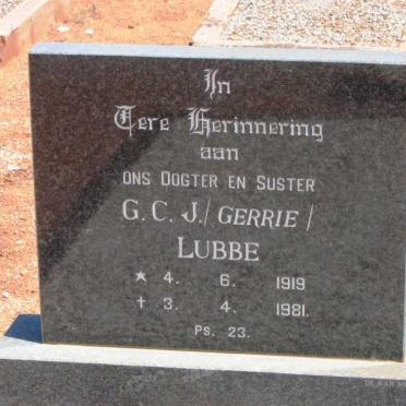 LUBBE G.C.J. 1919-1981