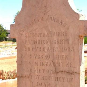 LUBBE Alberta nee THERON 1899-1925