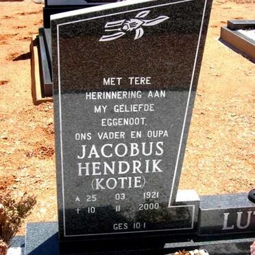 LUTTIG Jacobus Hendrik 1921-2000