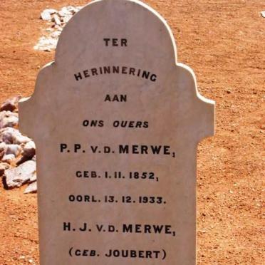 MERWE P.P., v.d. 1852-1933 &amp; H.J. JOUBERT 1851-1922