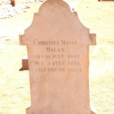 MALAN Christina Maria 1903-1924