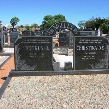 MULLER Petrus J. 1899-1972 &amp; Christina D.E. KEULER 1895-1978