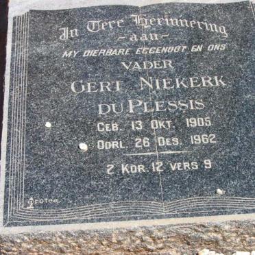 PLESSIS Gert Niekerk, du 1905-1962