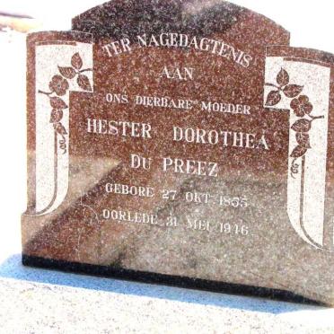 PREEZ Hester Dorothea, du 1851-1916