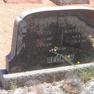 REDMAN John 1892-1962 &amp; Martha Louisa 1889-1962