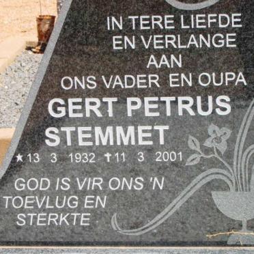 SCHALKWYK Gert Petrus Stemmet, van 1932-2001 &amp; Agnes VAN ZYL 1936-1983