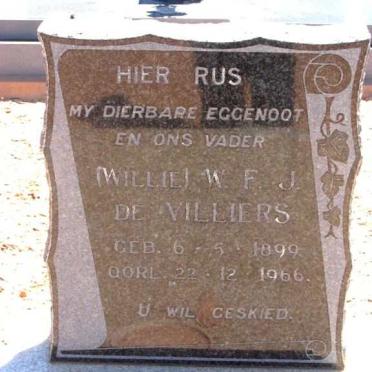 VILLIERS W.F.J., de 1899-1966