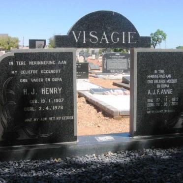 VISAGIE H.J. 1907-1978 &amp; A.J.F. 1912-2006