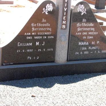 VIVIERS Gilliam M.J. 1892-1975 &amp; Maria M.P. KLINOT 1901-1985