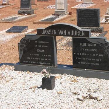VUUREN Johann, Jansen van 1950-1985 :: JANSEN VAN VUUREN Elsie Jacoba  nee WINTERBACH 1919-1979