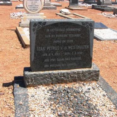 WESTHUIZEN Izak Petrus, v.d. 1897-1959