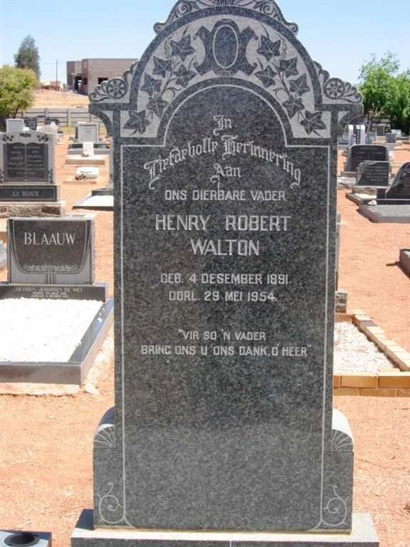 WALTON Henry Robert 1891-1954