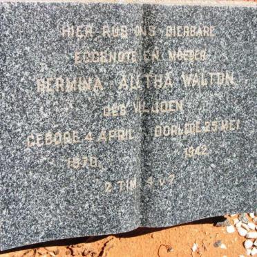 WALTON Hermina Aletha nee VILJOEN 1870-1942