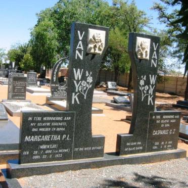 WYK Casparus G.J. 1899-1984 &amp; Margaretha P.L. V.D. MERWE 1898-1973