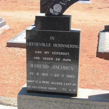 WESTHUIZEN Barend Jacobus, van der 1910-1965