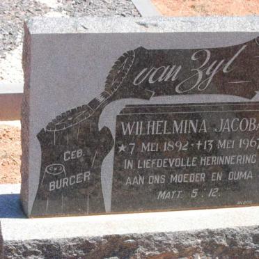 ZYL Wilhelmina Jacoba, van nee BURGER 1892-1967