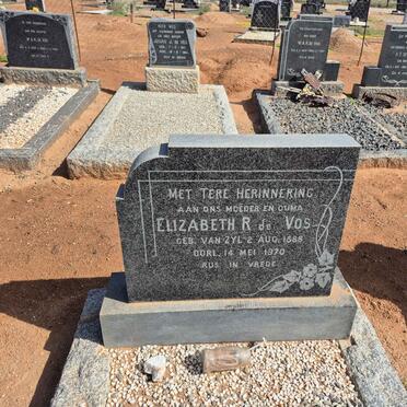 VOS Elizabeth R., de nee VAN ZYL 1888-1970