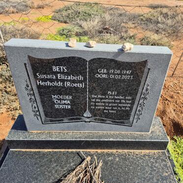 HERHOLDT Susara Elizabeth nee ROETS 1947-2023